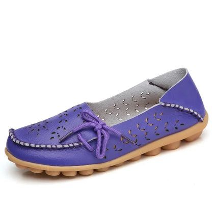 Women Shoes Leather Ballet Flats Zapatos Mujeres 2026 Trend Loafers Women's Summer Shoes Casual Flats Breather Summer Footwear