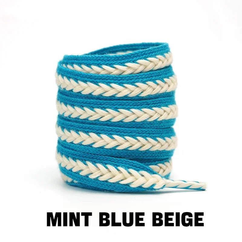 Sneakers Flat Shoelace Fashion Wheat Shoelaces 1.5cm Widen Brand Cotton Laces for Shoes 100/120/140/160CM Shoestrings 1Pair