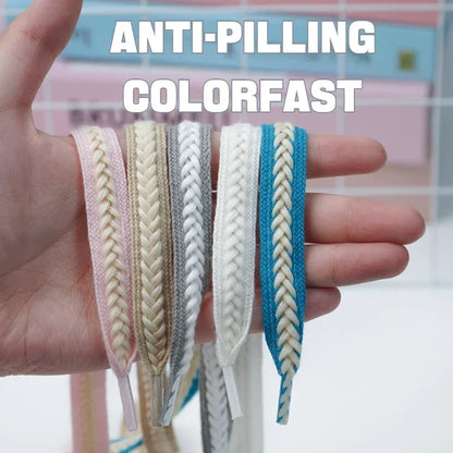 Sneakers Flat Shoelace Fashion Wheat Shoelaces 1.5cm Widen Brand Cotton Laces for Shoes 100/120/140/160CM Shoestrings 1Pair