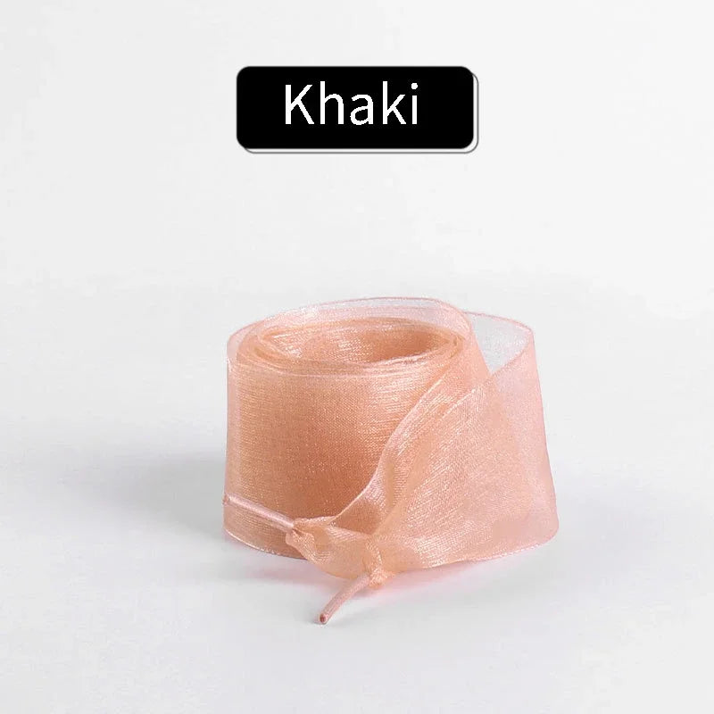 Fashion Chiffon Yarn Shoelaces 4cm Wider Flat Silk Shoelace Sneakers Rope Laces for Shoes  Shoes Accessories 100/120/140/160CM