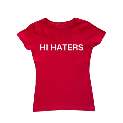 Vintage Emo girlsT-Shirt Slim Y2k Clothes Casual Letter Print Grunge Clothes Cute Baby Tee Gothic Streetwear Aesthetic Crop Top