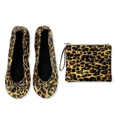 Women's Foldable Portable Ballet Flats Soft Sole Roll Up Slippers Slip OnComfy ancing Flat Shoes for Travel Wedding with Bag