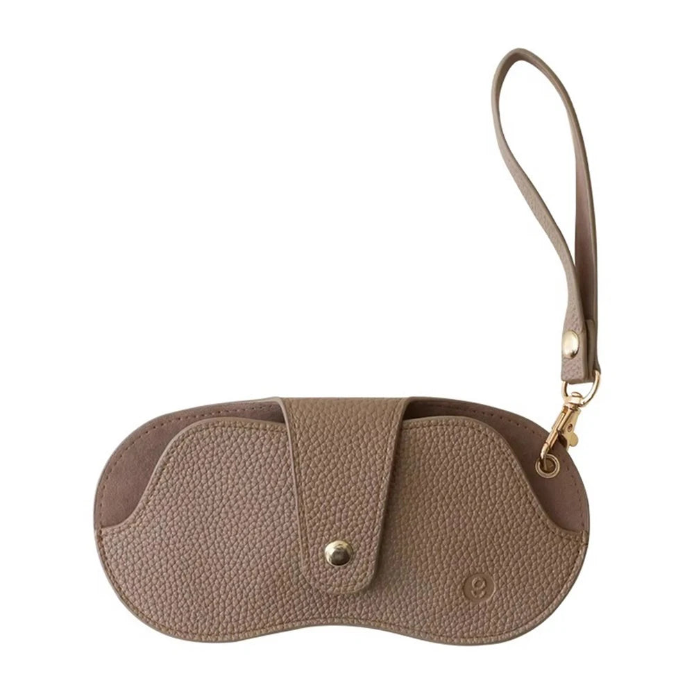 Soft Lychee Pattern Pu Leather Glasses Bag Retro Sunglasses Case Portable Myopia Frame Case Simple Eyeglasses Bag