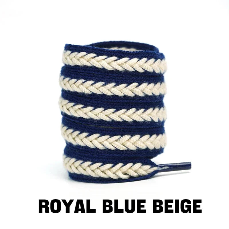 Sneakers Flat Shoelace Fashion Wheat Shoelaces 1.5cm Widen Brand Cotton Laces for Shoes 100/120/140/160CM Shoestrings 1Pair