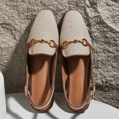 New Women Platform Sandals Anti-slip Closed Toe Metal Shoes Women Flat Outdoor Round Toe Wedge Sandals Women Sandalias De Mujer
