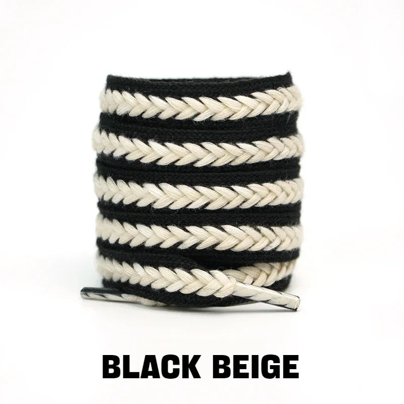 Sneakers Flat Shoelace Fashion Wheat Shoelaces 1.5cm Widen Brand Cotton Laces for Shoes 100/120/140/160CM Shoestrings 1Pair