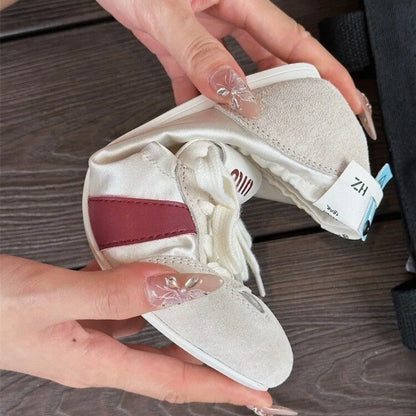 2026 New Women's Casual Sneakers Summer Cozy Shallow Ballet Flats Shoes New Women Lace Up Sport Shoes Zapatos De Mujer