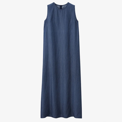 AS  SS26 Lyocell light Denim pinstripe wrap shirt + dress matching set fashionable vitality women's outfit