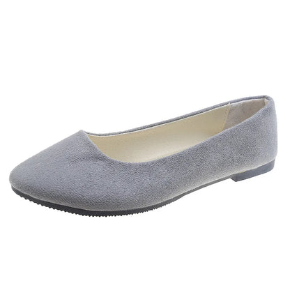 Slip On Women Flats Shoes Candy Color Pointed Toe Female Loafers Large Size Shoes Woman Spring Flock Ladies Ballet Flats WSH2214