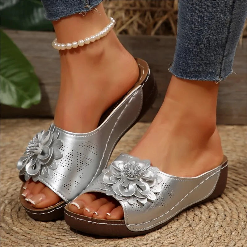 Shoes Women Sandals Summer Elegant Shoes Woman Slides Sandals Ladies Wedge Sandals For Women Casual Footwear Slipper Female