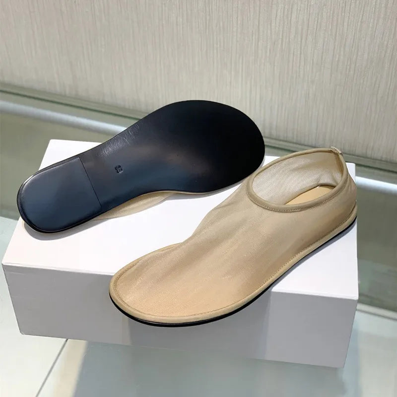 Ins style Fashion Women Lazy Loafers Mesh Ballet Flats Spring Summer Walking Dance Shoes Woman ﻿Breathable Slip-on Espadrilles