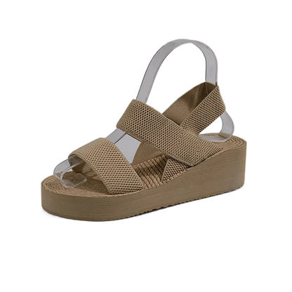 New Minimalist Slingback Wedge Sandals Outdoor Summer Lightweight Slides Solid Color Thick Bottom Ladies Shoes Female Sandals