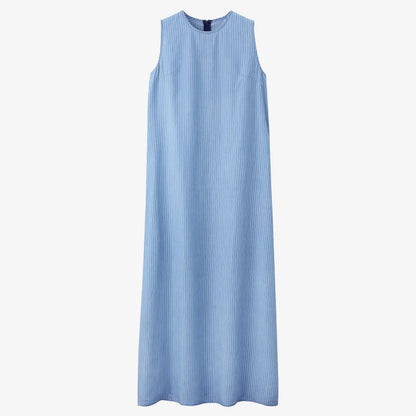 AS  SS26 Lyocell light Denim pinstripe wrap shirt + dress matching set fashionable vitality women's outfit