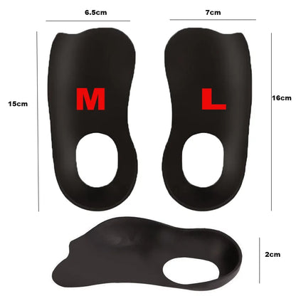 1Pair Orthopedic Insoles for Flat Feet Arch insole Walking Pad Arch Support Shock-absorbing Pressure-relieving Walking Foot Care
