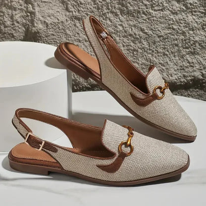 New Women Platform Sandals Anti-slip Closed Toe Metal Shoes Women Flat Outdoor Round Toe Wedge Sandals Women Sandalias De Mujer